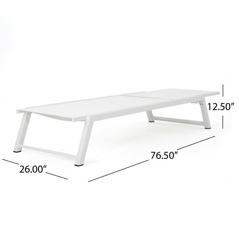 Myers - Chaise Lounge - White
