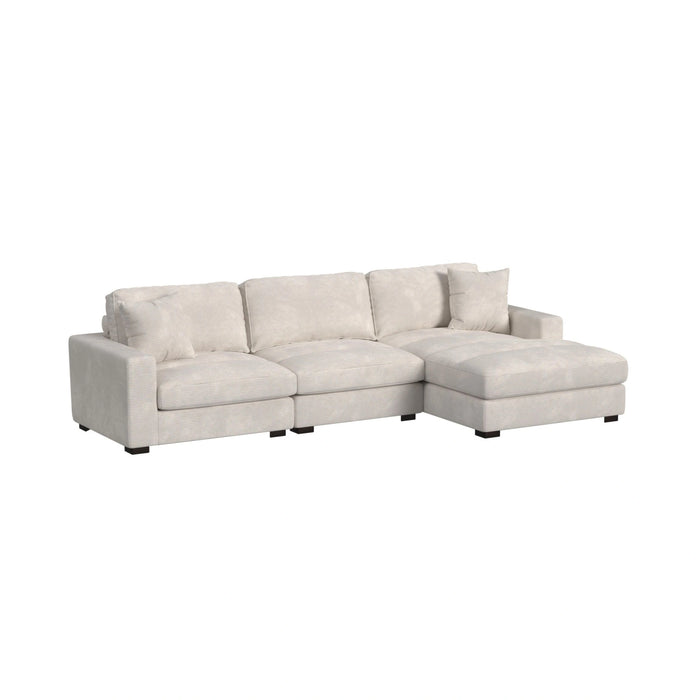 Arizona Modular Armchair/Chaise with 1 Pillow 20" in Steno Beige
