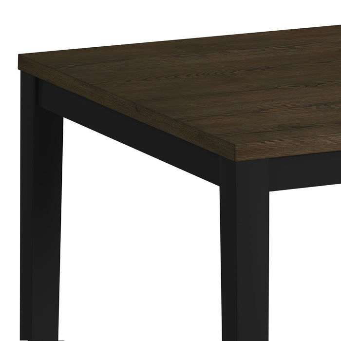 Tulane - 5 Piece Dining Set (Counter Table & 4 Counter Chairs) - Oak & Black