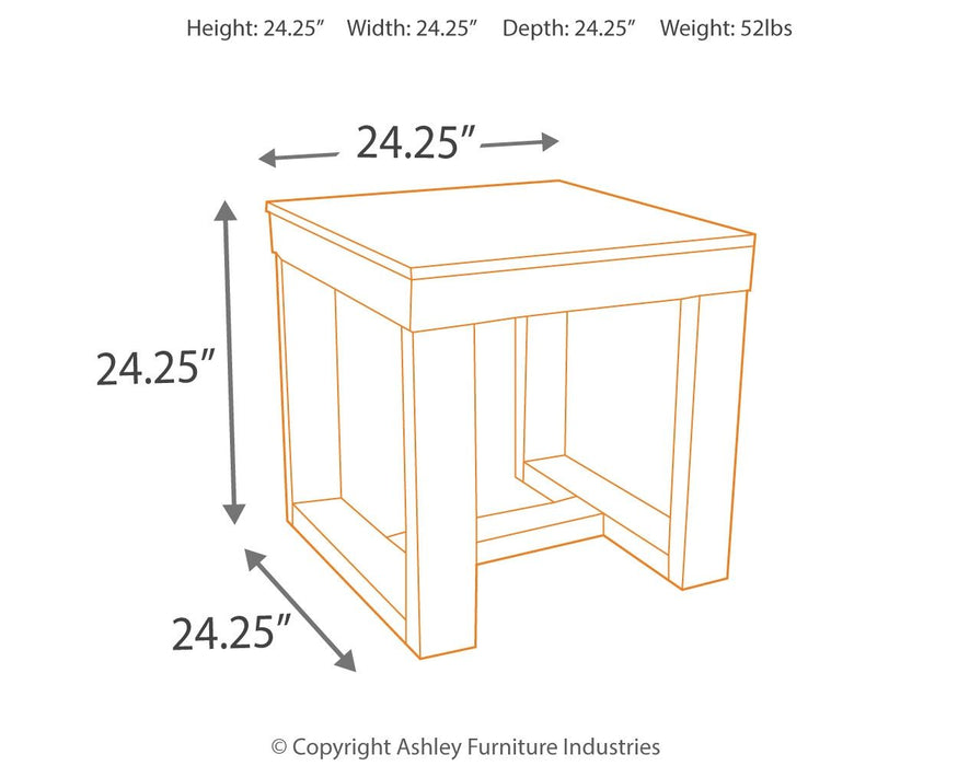 Watson - Square End Table - Dark Brown