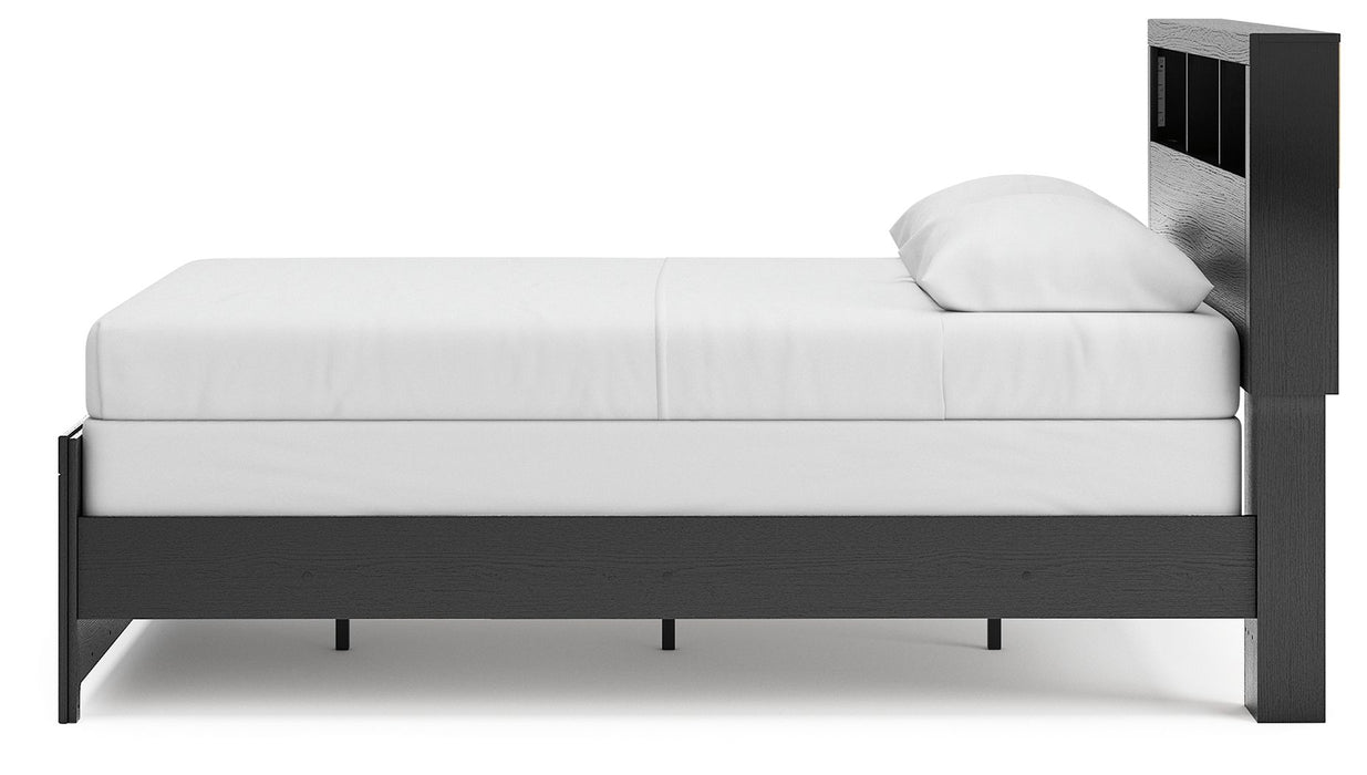 Broachmyn - Lighted Bookcase Panel Bed