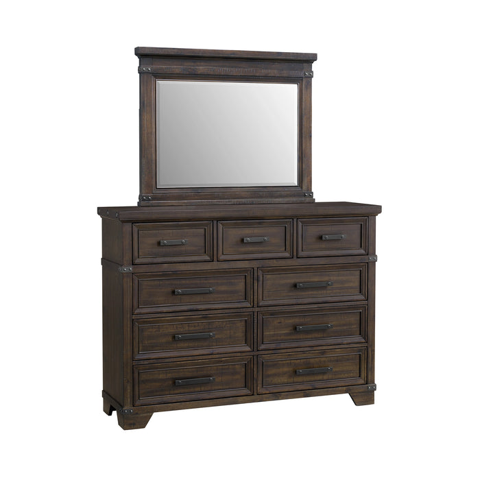Colorado City Dresser and Mirror Set in Charcoal