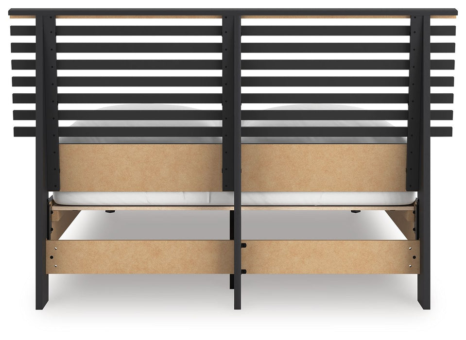 Danziar - Full Slat Panel Bed - Black