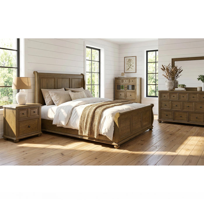 Heritage & Home Dresser and Mirror Sets in Oak Brown