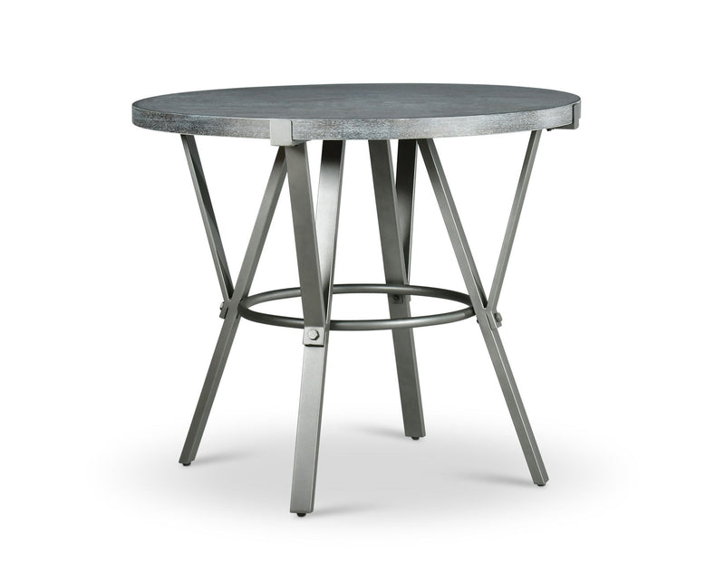 Portland - 3 Piece Dining Set With Round Counter Table - Gray
