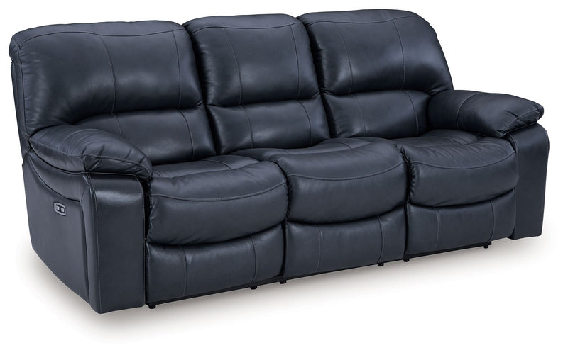 Leesworth - 3 Pc. - Power Reclining Sofa, Power Reclining Loveseat, Power Rocker Recliner - Ocean