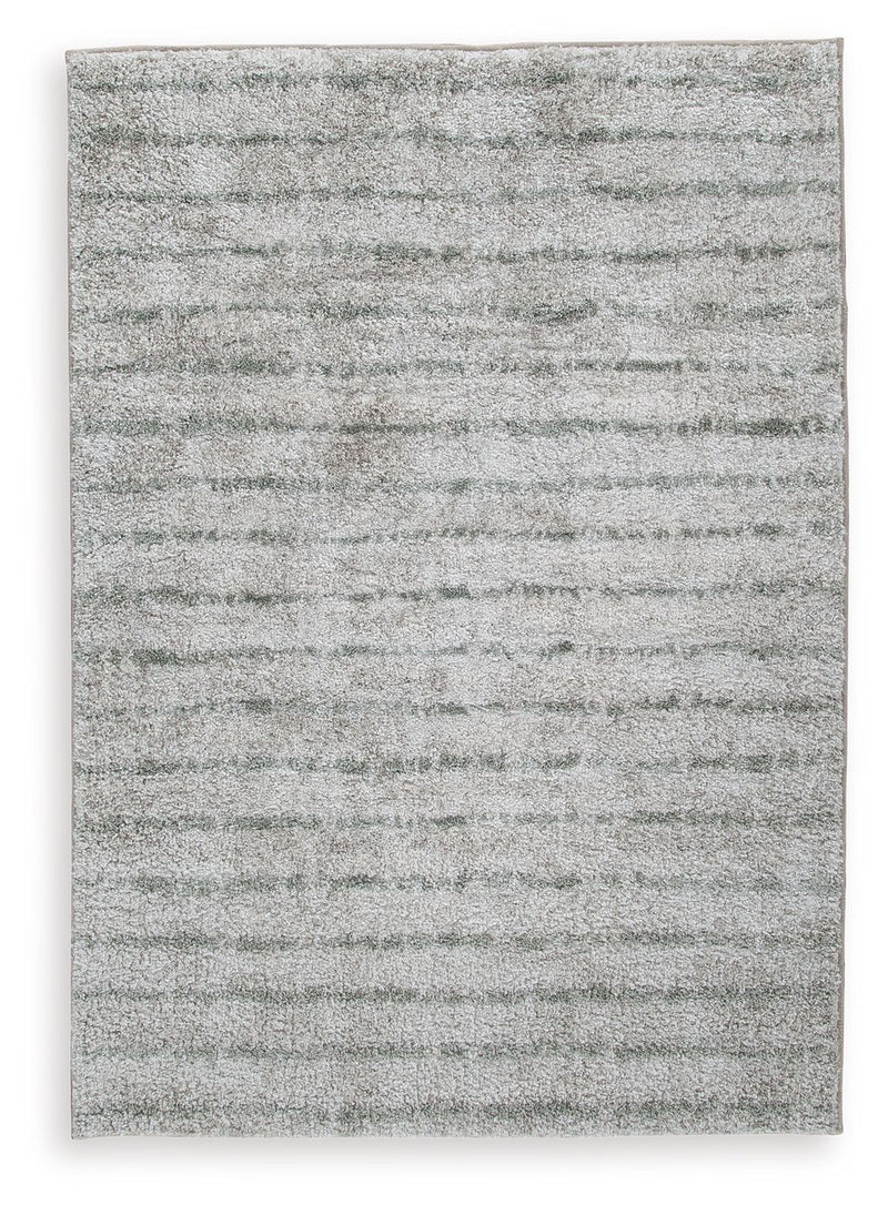 Laddway - 5' x 7' Rug - Cream / Green