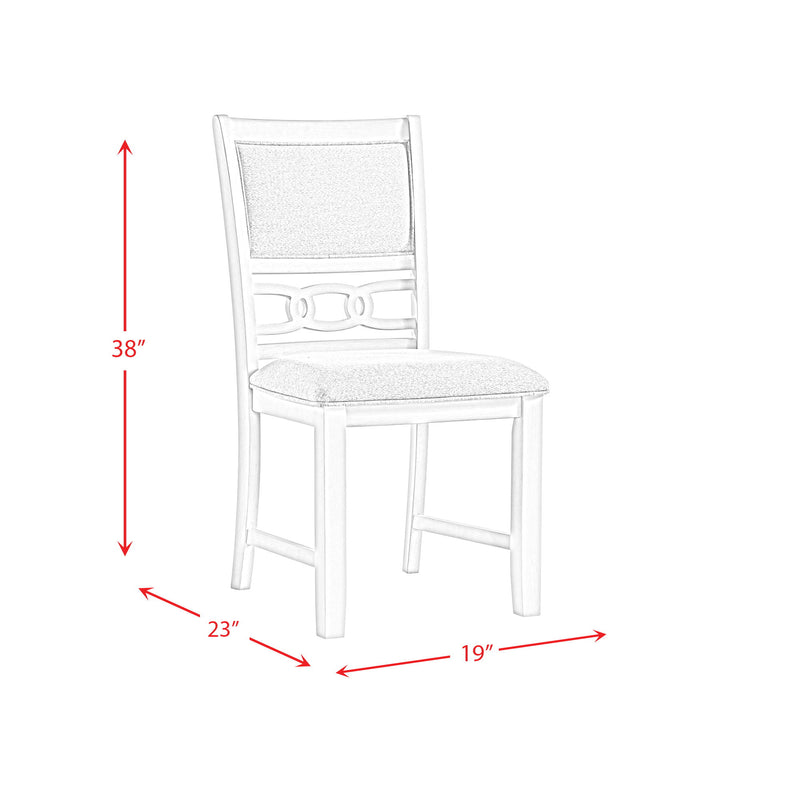 Amherst - Dining Side Chair With Fabric Cushion Side Stretcher (Set of 2) - Gray Finish