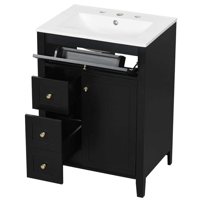 Modern Black Bathroom Vanity With Sink