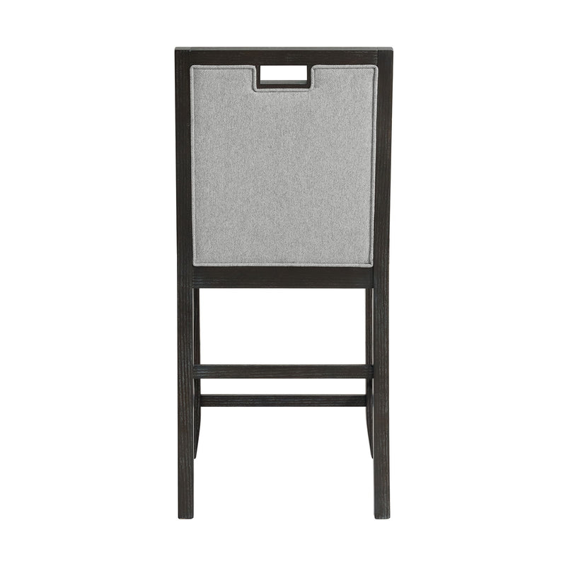 Elodie - Fabric Counter Chair (Set of 2) - Charcoal / Gray