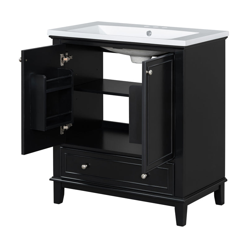 Modern Bathroom Vanity With Sink Combo, Multi Functional Cabinet With Doors And Drawer