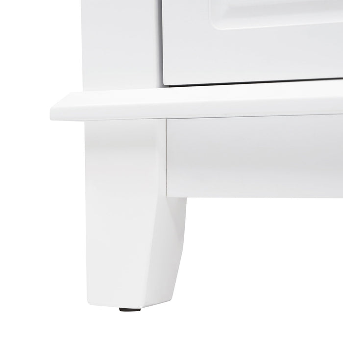 Bathroom Vanity Cabinet Only, 6 Soft Close Drawers & Double Doors - White