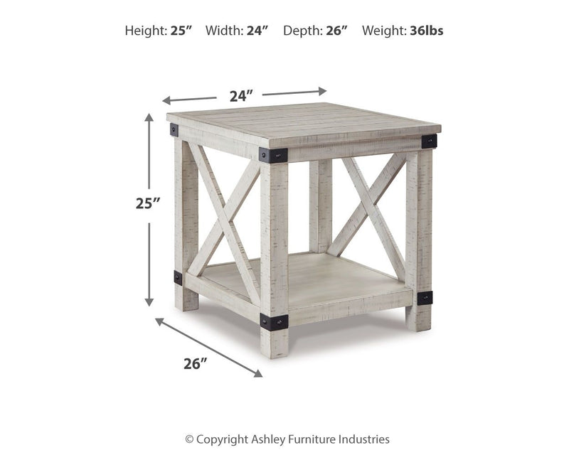 Carynhurst - Rectangular End Table - Whitewash