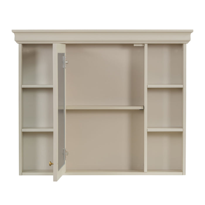 Bathroom Vanity With Medicine Cabinet, Storage Cabinet With 4 Drawers, Adjustable Shelf Mirror