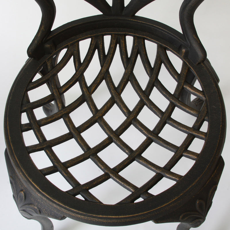 Thomas - 3 Pieces Cast Bistro Set - Black / Gold