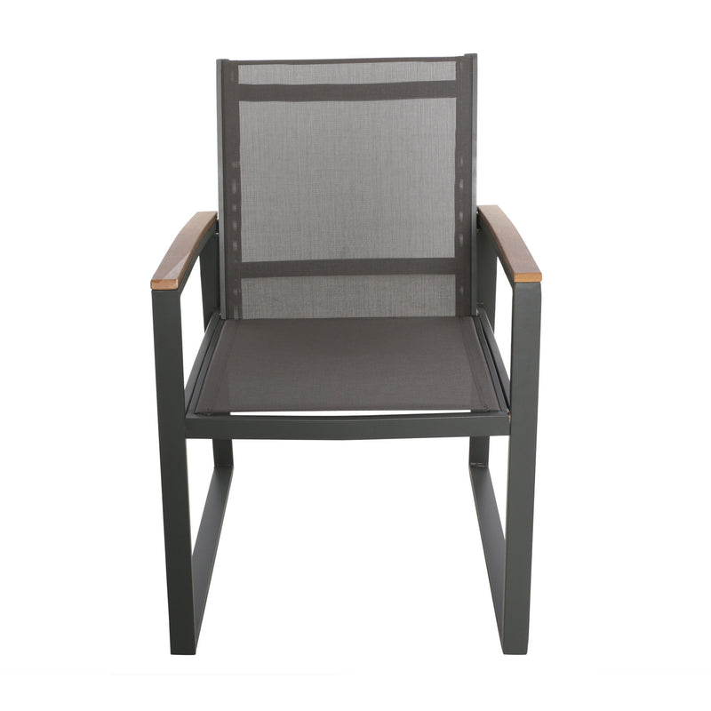 Aresha - Metal Outdoor Dining Armchair (Set of 2) - Gray