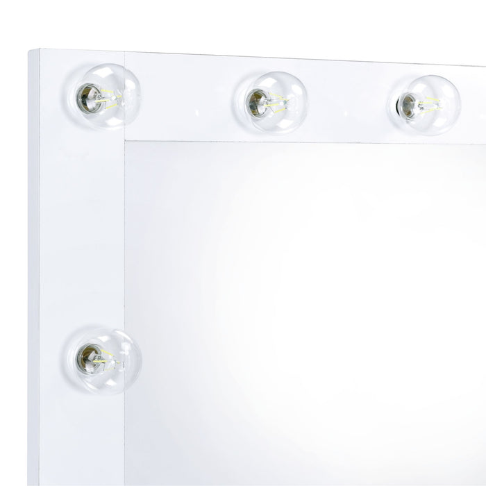 Lindy - Floor Mirror - Glossy White