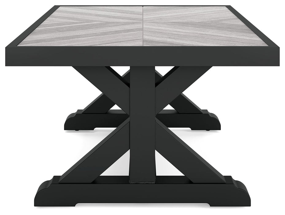 Beachcroft - Rectangular Cocktail Table - Black / Light Gray