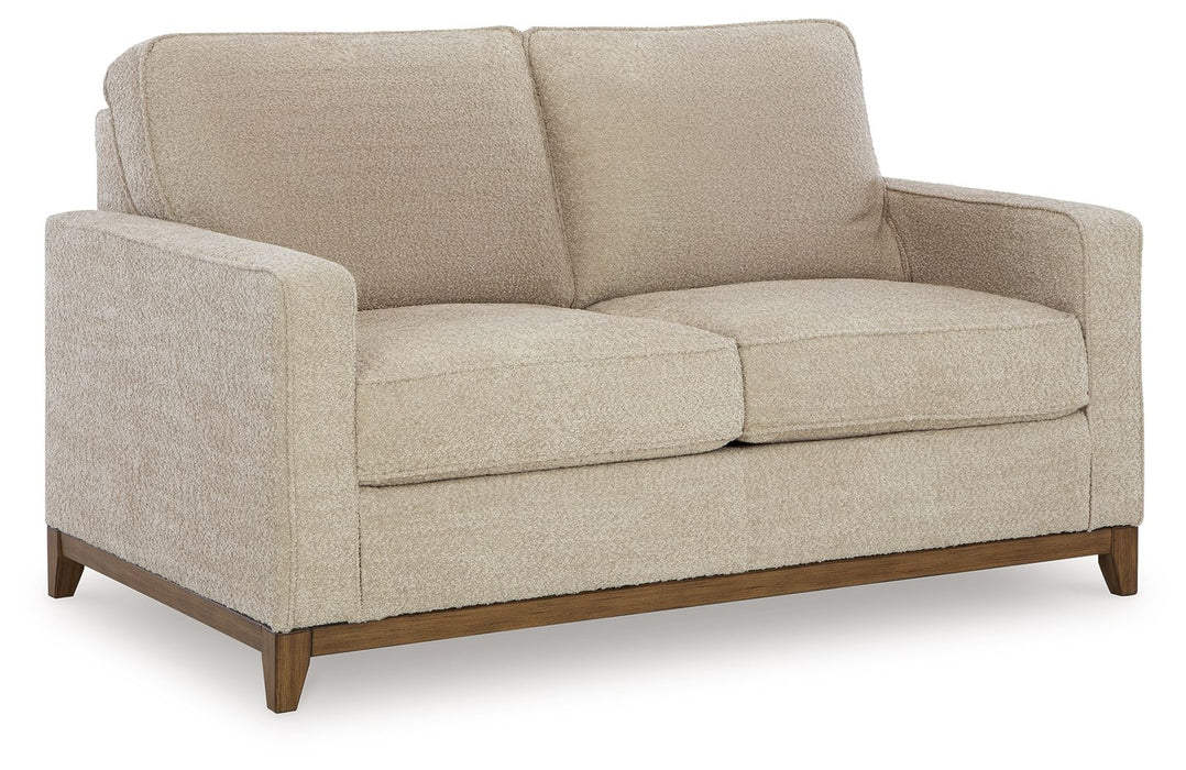 Arendale - Loveseat With Dark Cushions - Desert