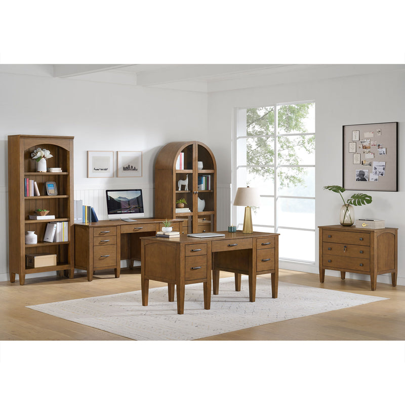 Portico - File Cabinet - Brown Oak