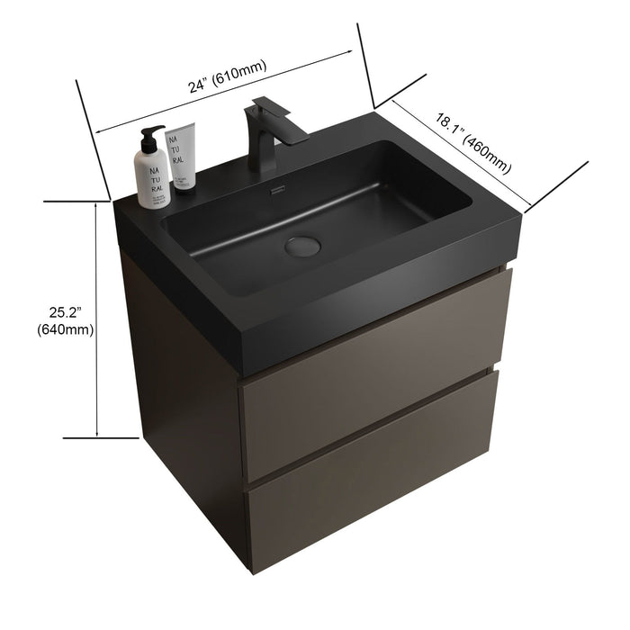 Alice - Bathroom Vanity With Sink, Wall Mounted, Floating