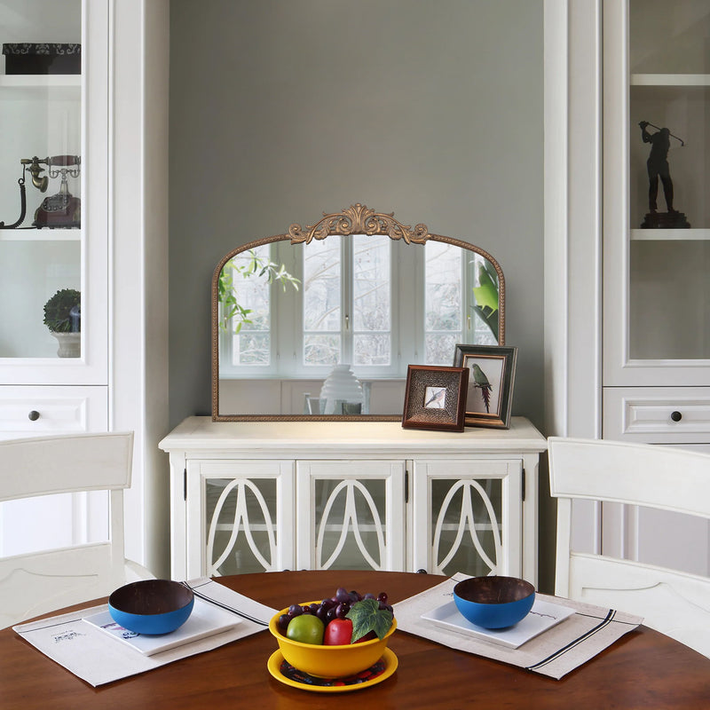 Arch Mirror, Baroque Inspired Wall Decor For Bathroom, Bedroom, Living Room