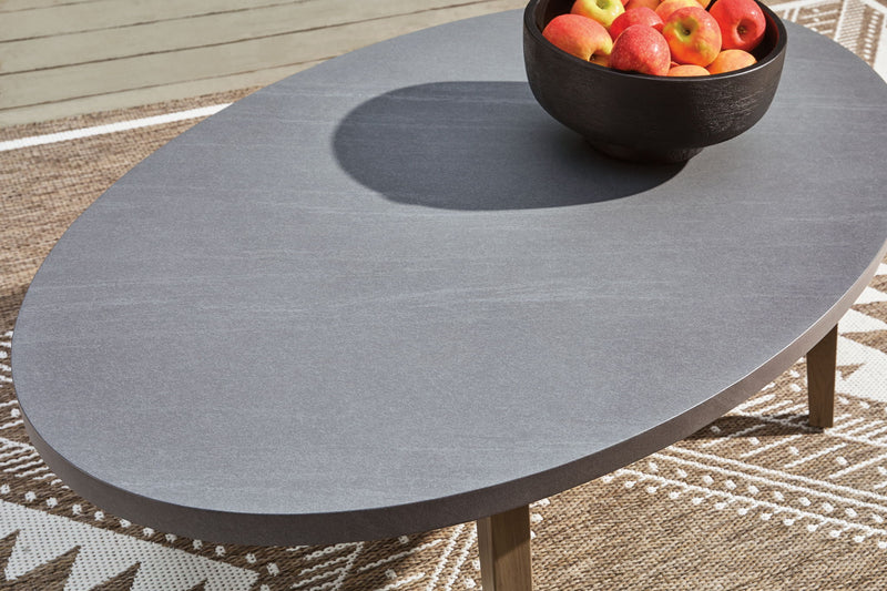 Harmony Headlands - Oval Cocktail Table - Natural / Gray