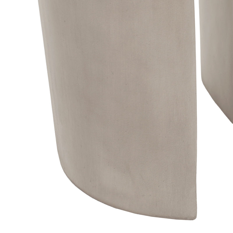 Outdoor Round With U Shape Side Table - Light Gray