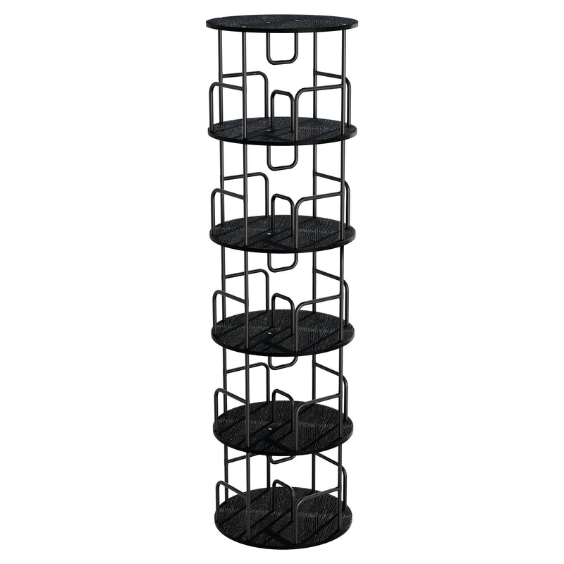 Rotating Bookshelf Tower 5 Tier Spinning 360 Degree Revolving Storage Shelf