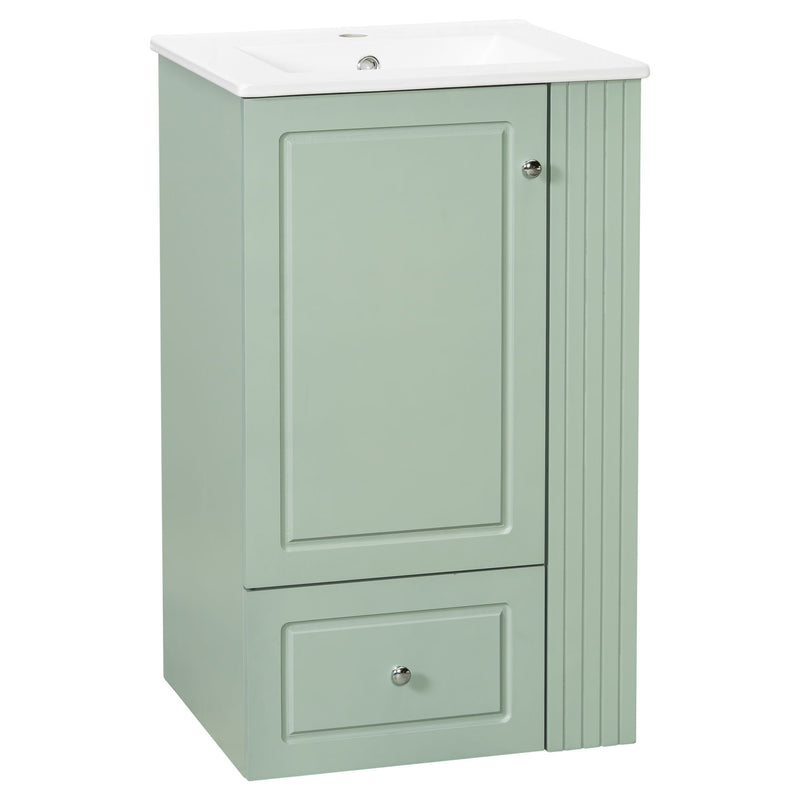 Modern Freestanding Bathroom Vanity With Sink, Soft-Close Drawer, Towel Bar