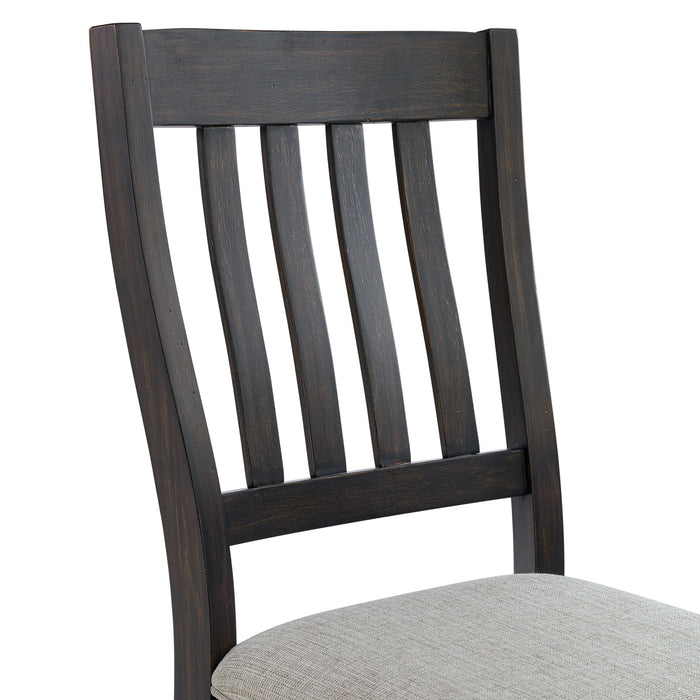 Montrose - Fabric Dining Side Chair (Set of 2) - Espresso / Light Gray