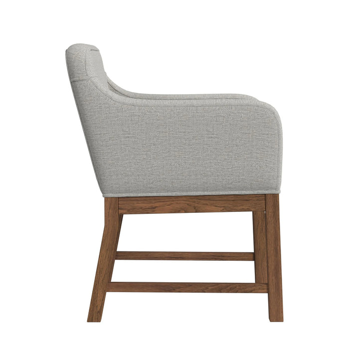 Glinda UPH Chair with Light Grey Fabric in Brown (2 Per Carton)