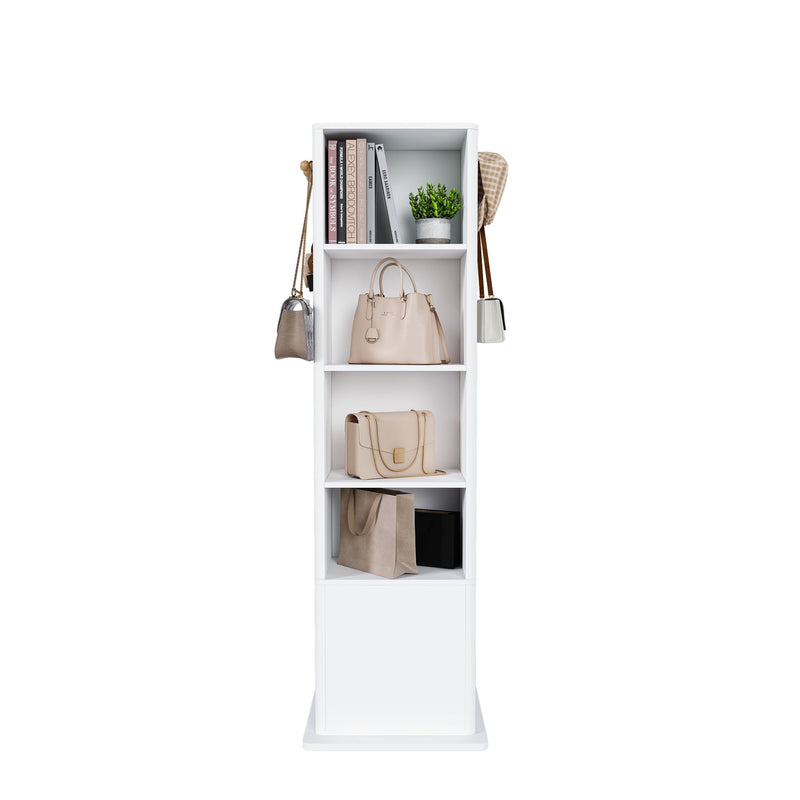 360° Rotating Makeup Cabinet With Full Length Mirror