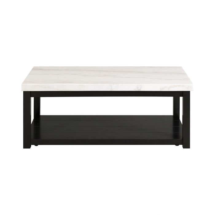 Marcello White Rectangular Coffee Table W/ Casters ISTA3 Packaging