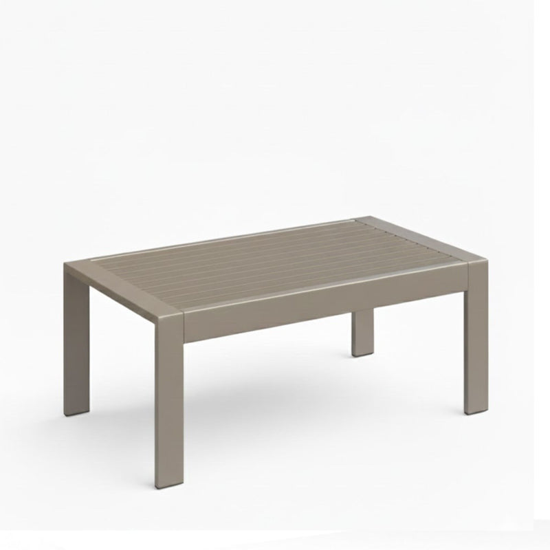 All-Weather Outdoor Coffee Table With Wood-Look Top