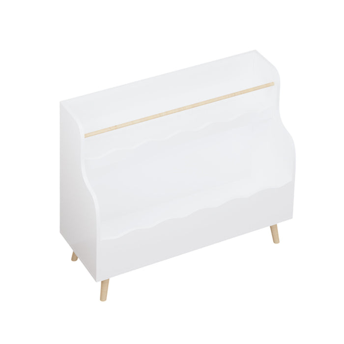 Kids Bookcase, Children Book Organizer Toy Storage Cabinet - White