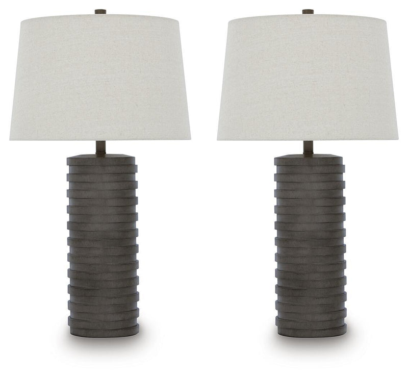 Neilett - Poly Table Lamp (Set of 2) - Antique Brown