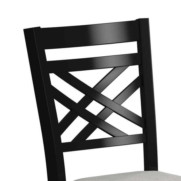 Brooks - 6 Piece Dining Set With Table, 4 Wood Back And Upholstered Seat Chairs, And Bench