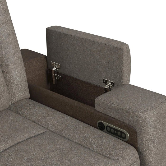 Lantana Power Motion Loveseat with Power Headrest, Led, and Console