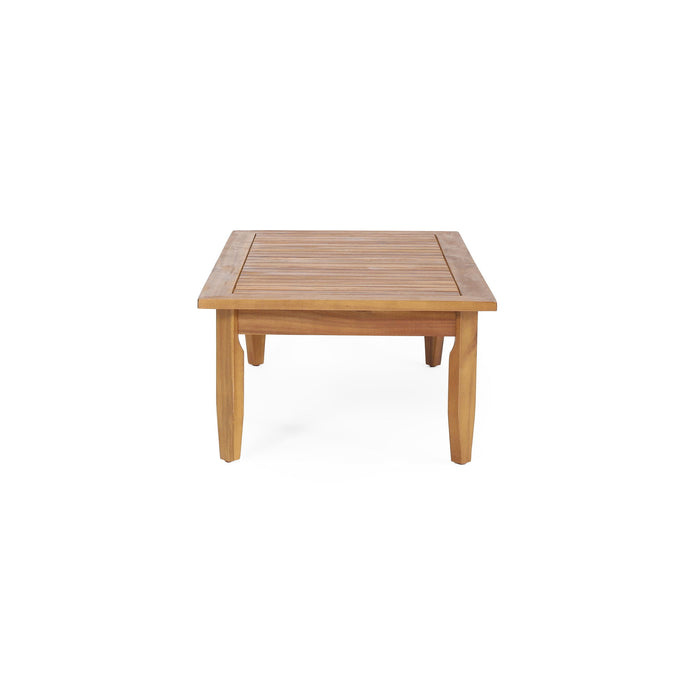 Bianca - Outdoor 3 Seater Sofa Chat Set With Ottoman - Teak