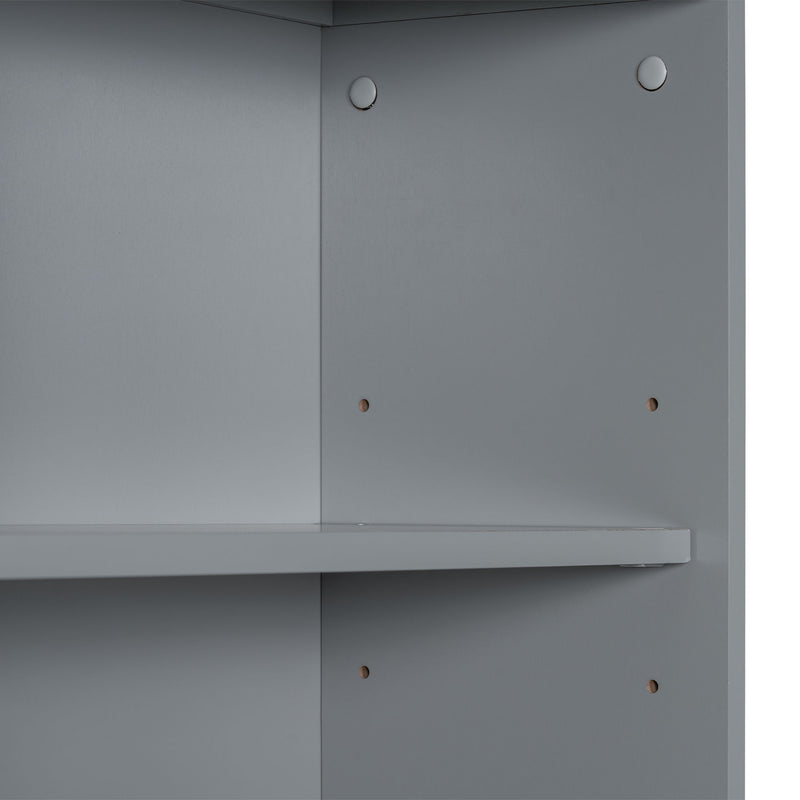 Tall Storage Cabinet With 3 Drawers And Adjustable Shelves For Bathroom