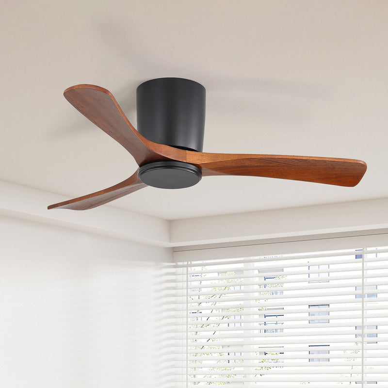 42" Flush Mount Ceiling Fan With 3 Blades, DC Reversible Motor