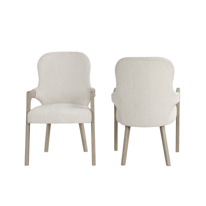 Gwendolyn - Upholstered Arm Chair (Set of 2) - Cerused Taupe
