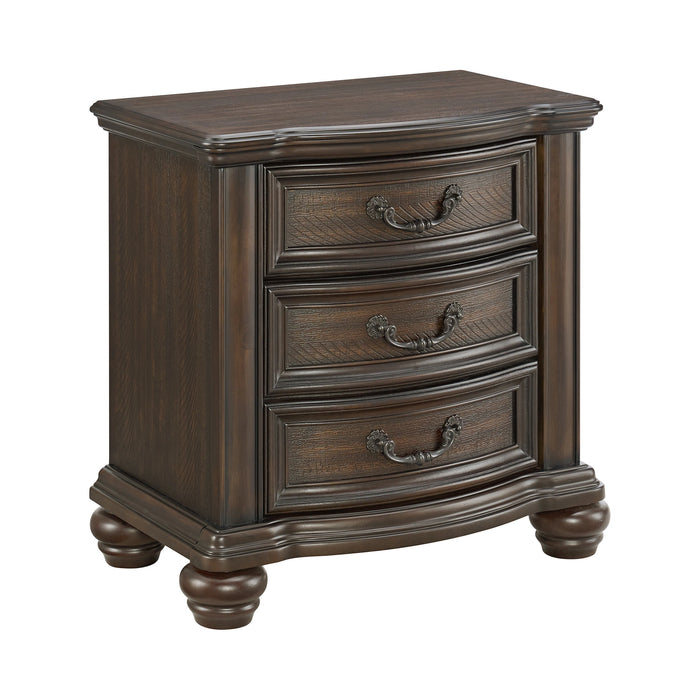 Brunswick Bedroom Set with 2 Nightstands in Mahogany