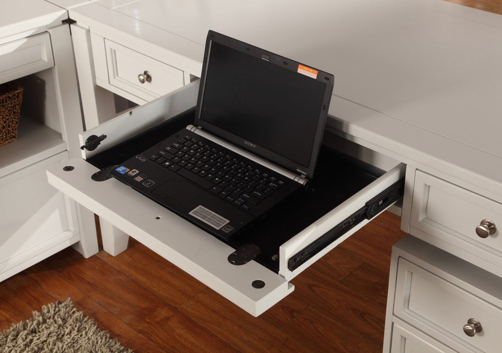 Boca - U Shape Desk With Credenza File And Hutch - Cottage White