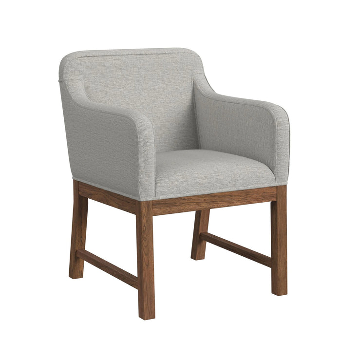 Glinda UPH Chair with Light Grey Fabric in Brown (2 Per Carton)