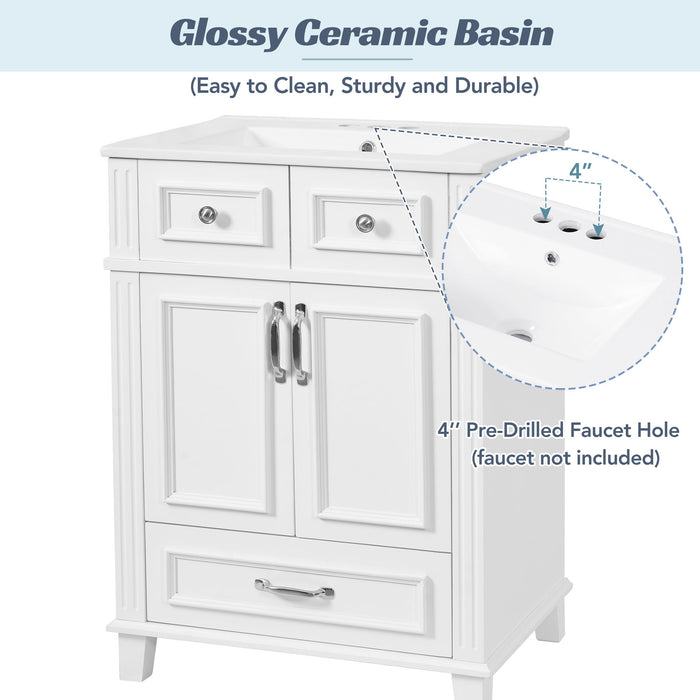 Bathroom Vanity With Sink, Storage Cabinet
