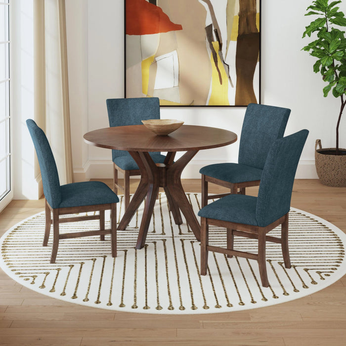 Santa Barbara Dining Side Chair with Fabric in Walnut (2 Per Carton)
