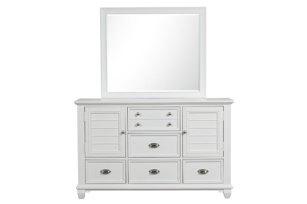 Jamestown - Landscape Mirror - White