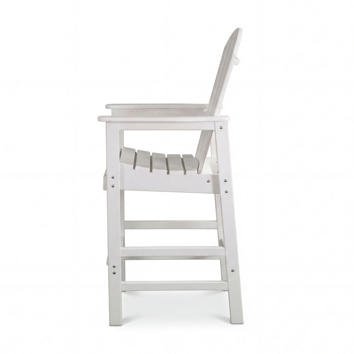 Bar Height Adirondack Chair With Cup Holder And Armrests